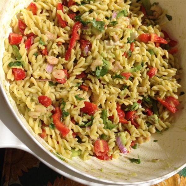 Lime-Shrimp Avocado Pasta Salad