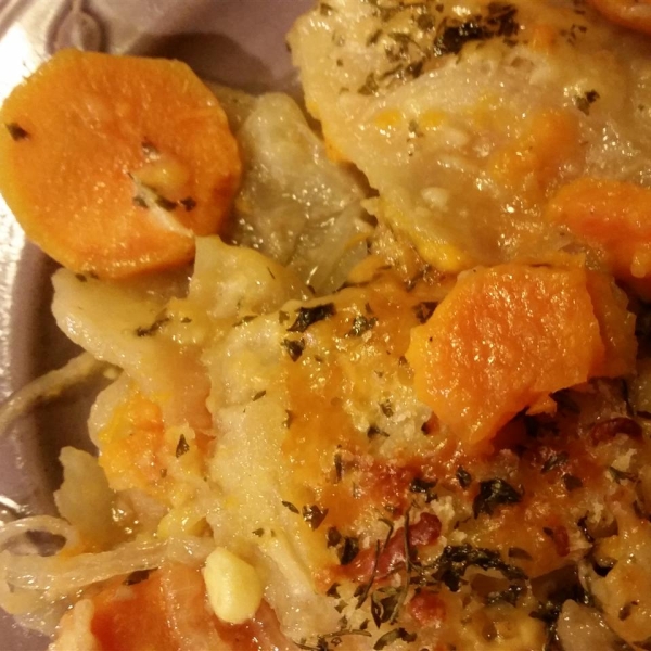 Baked Yam and Potato Casserole