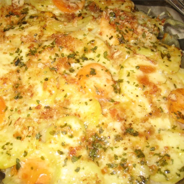 Baked Yam and Potato Casserole