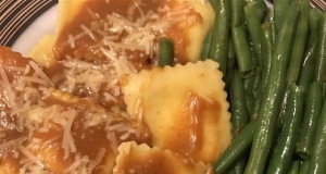 Cheese Ravioli with Pumpkin Sauce