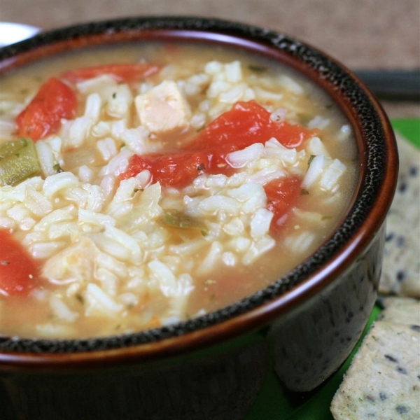 Tomato Chicken Rice Soup