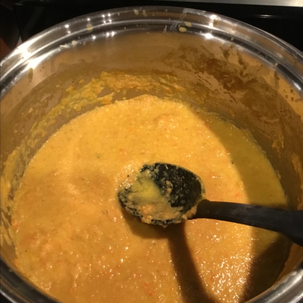 Roasted Carrot and Cauliflower Curried Soup