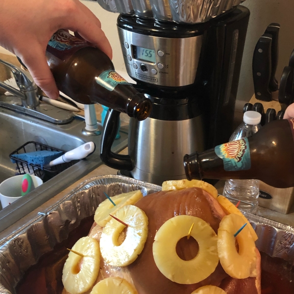 Bone-In Ham Cooked in Beer