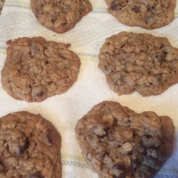 Soft Oatmeal Coconut Chocolate Chip Cookies