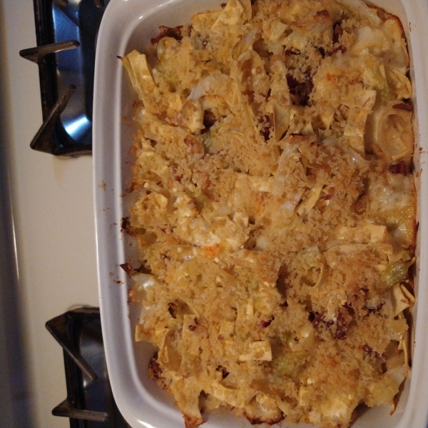 Cheesy Pierogi Casserole