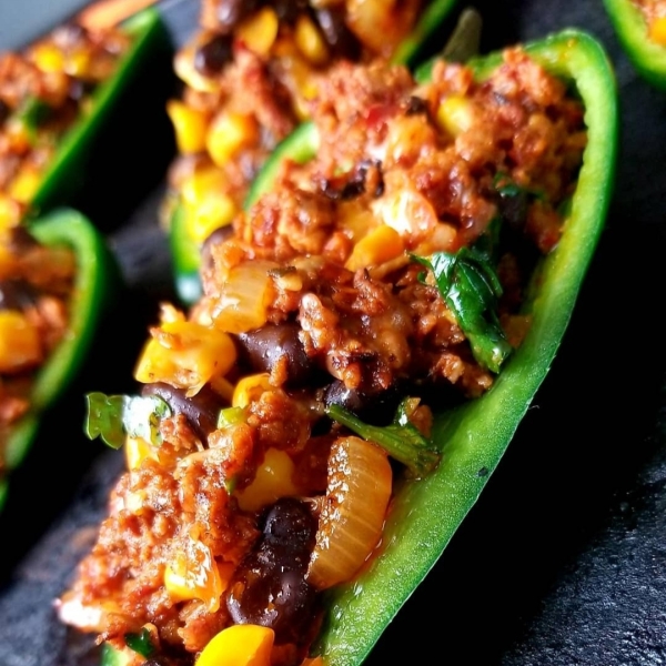 Chorizo-Stuffed Poblano Peppers