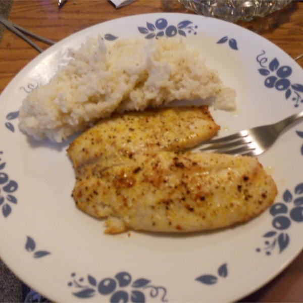 Butter-Baked Tilapia and Coconut Rice