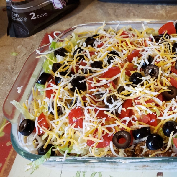 Layered Taco Dip with Meat