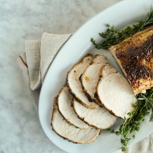 Perfect Herb-Roasted Pork Loin with Tangy Glaze