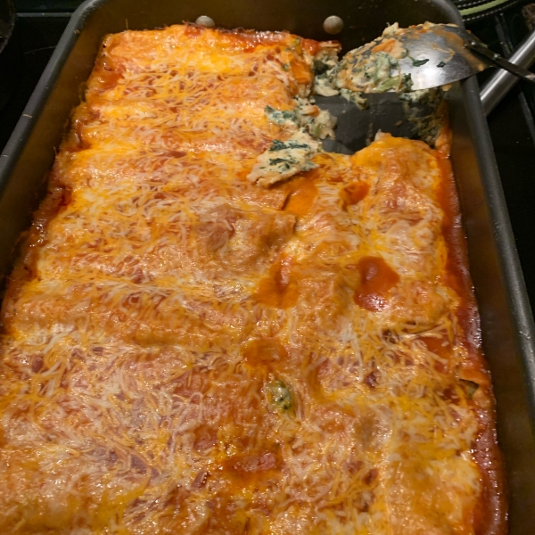 Spinach and Chicken Enchiladas