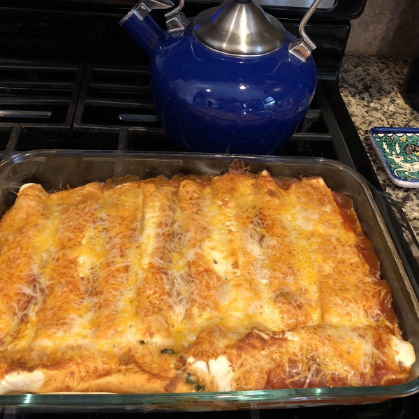 Spinach and Chicken Enchiladas