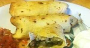 Baked Chimichangas with Nopales and Poblano