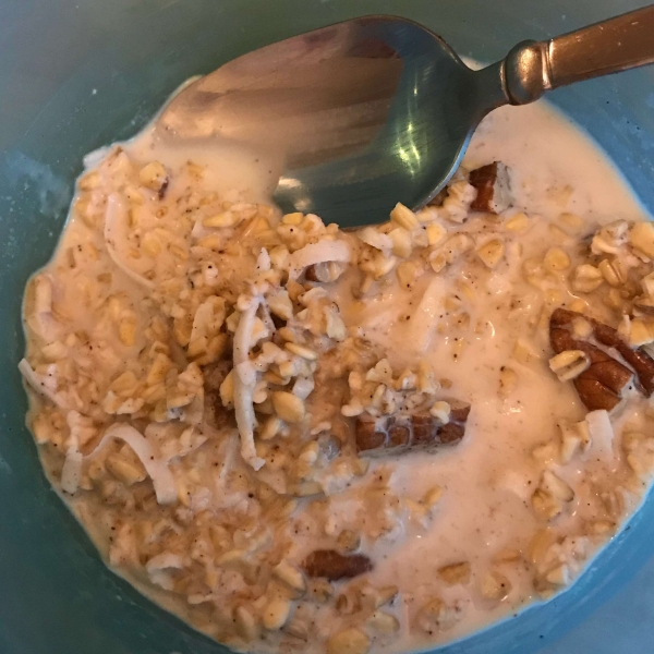 Overnight Coconut Pecan Steel Cut Oats