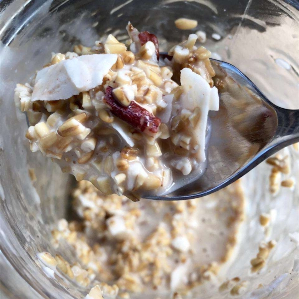 Overnight Coconut Pecan Steel Cut Oats