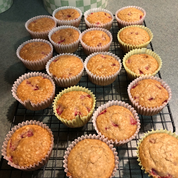 Strawberry Oat Muffins