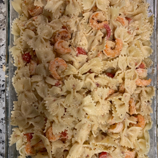 Creamy Tomato-Basil Pasta with Shrimp