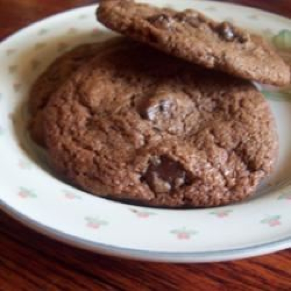 Double Chocolate Chip Cookies with Peppermint