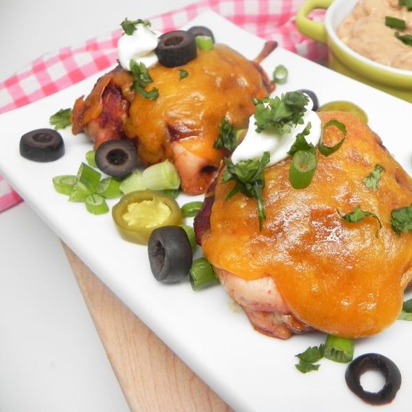 Enchilada Baked Chicken Thighs