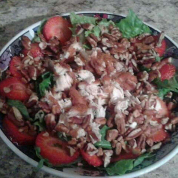 Grilled Chicken Salad with Seasonal Fruit