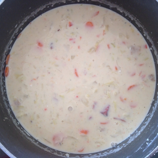 Cabbage and Corned Beef Chowder