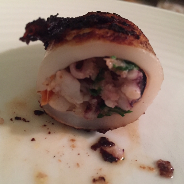 Grilled Sausage-Stuffed Calamari