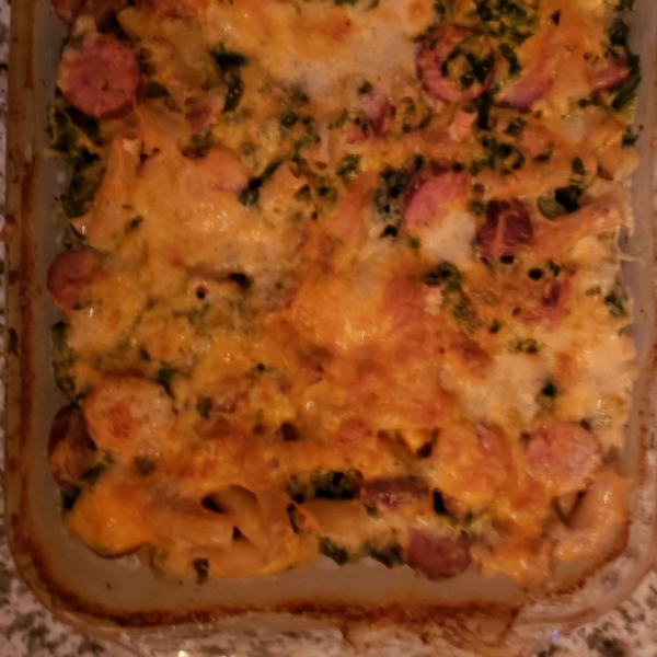 Baked Penne and Smoked Sausage