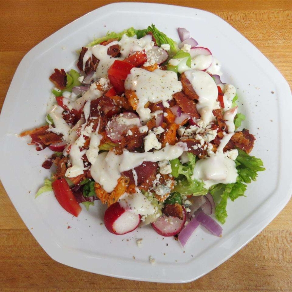Buffalo Chicken Salad with Bacon and Blue Cheese