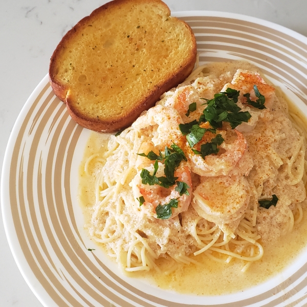 Creamy Shrimp Scampi with Half-and-Half