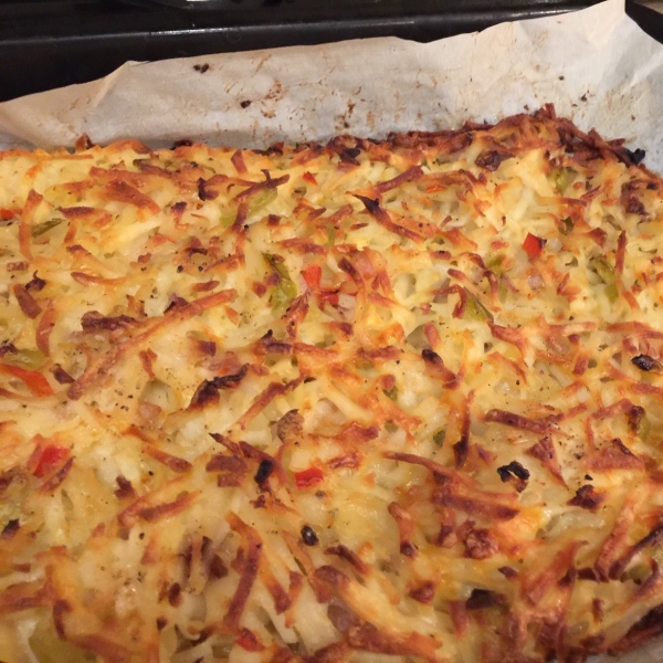 Cheesy Sheet Pan Hash Browns