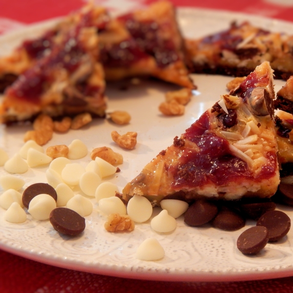 Chocolate Raspberry Magic Cookie Bars