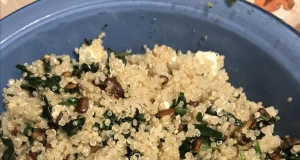 Cheesy Quinoa Pilaf with Spinach