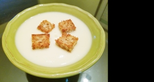 Cauliflower Soup with Blue Cheese Fritters