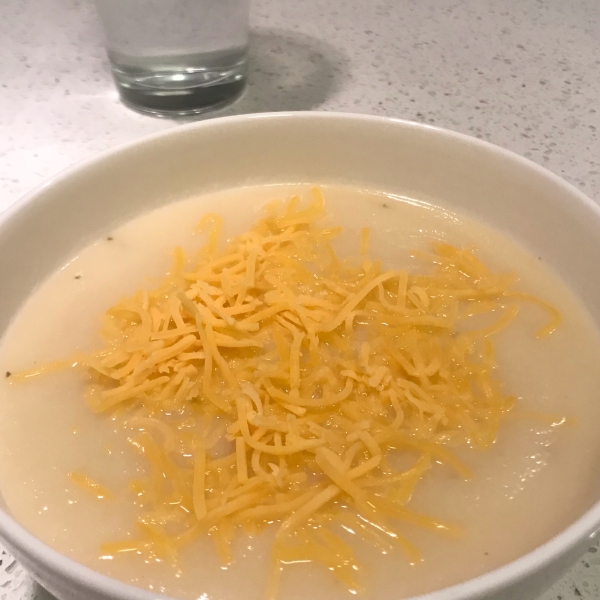 Cauliflower Soup with Blue Cheese Fritters