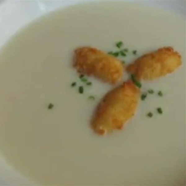 Cauliflower Soup with Blue Cheese Fritters