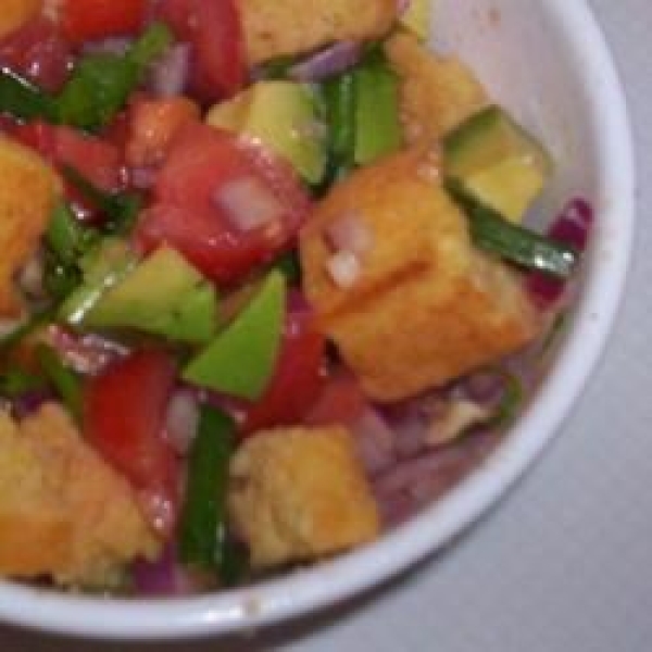 Tomato-Cornbread Salad with Avocado and Cilantro