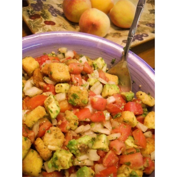 Tomato-Cornbread Salad with Avocado and Cilantro
