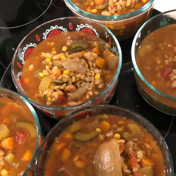 Instant Pot® Vegan Vegetable and Barley Soup