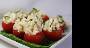 Creamy Shrimp Stuffed Cherry Tomatoes