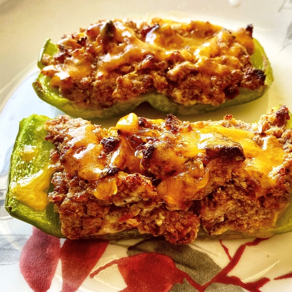 Peppers Stuffed with Cream Cheese and Sausage