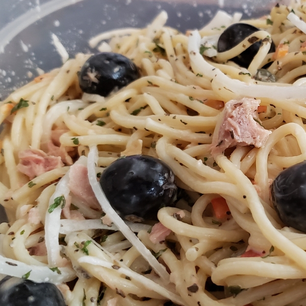 Tuna Piccata Pasta Salad