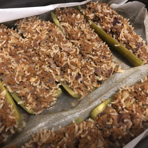 Greek Stuffed Zucchini