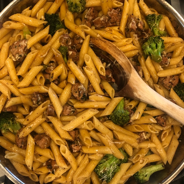 Lemon Broccolini and Sausage Pasta