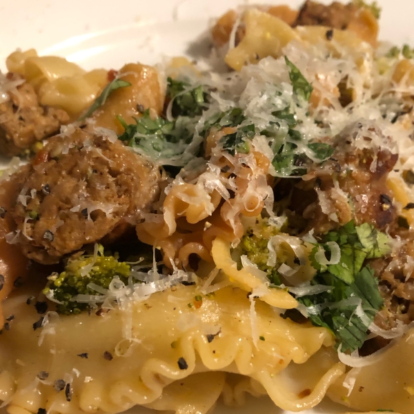 Lemon Broccolini and Sausage Pasta