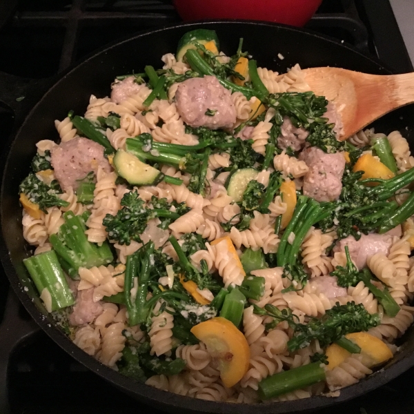 Lemon Broccolini and Sausage Pasta