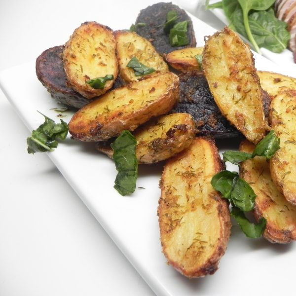 Mustard-Dill Roasted Fingerling Potatoes