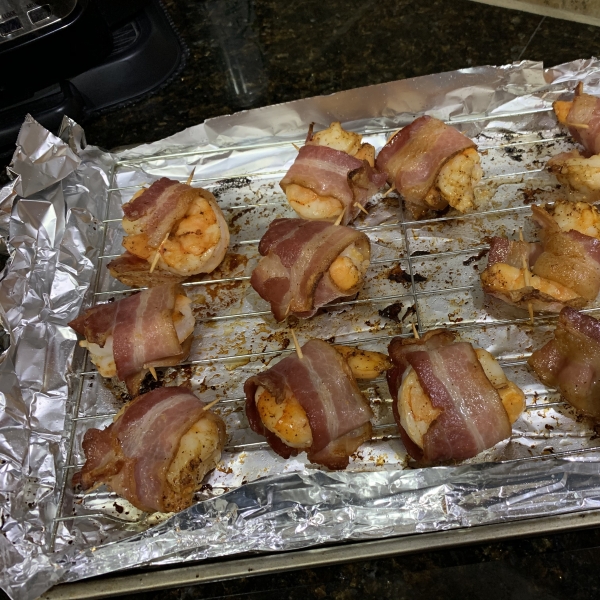 Bacon Wrapped Barbeque Shrimp