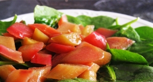 Rhubarb Spinach Salad