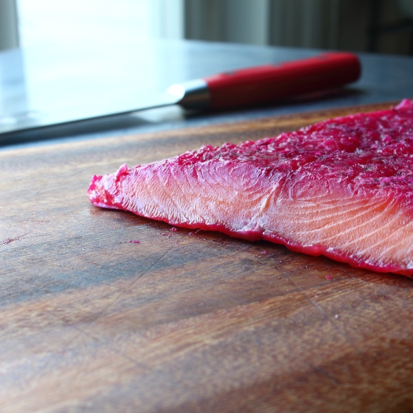 Beet-Cured Salmon Gravlax