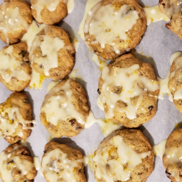 Crazy Yummy Cranberry Pecan Cookies with Orange Glaze