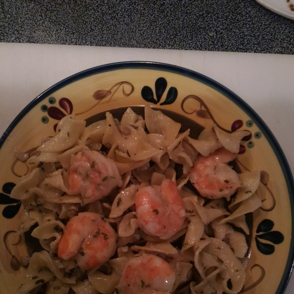 Garlic Shrimp Scampi with Mushrooms